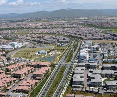 Large Area of Developed land Large Area of Developed land